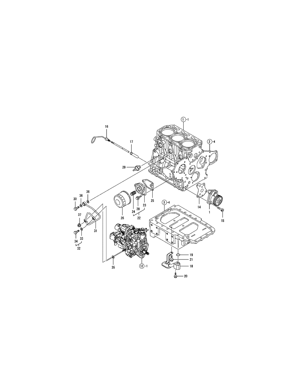 Engine Lubrication Oil System Diagram and Parts List for SX3100 54ALB4S727-54ALB4SW727-54ALB4SX727-54ALB4SY727-54ALB4SZ727-54AMB4S727-54AMB4SW727-54AMB4SX727-54AMB4SY727-54AMB4SZ727 Cub Cadet Lawn Tractor